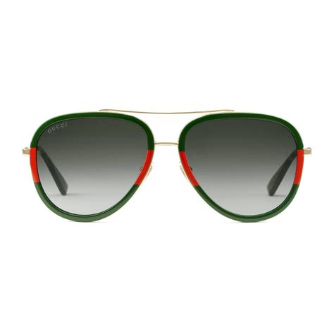 gucci aviator sunglasses green|Gucci aviator sunglasses sale.